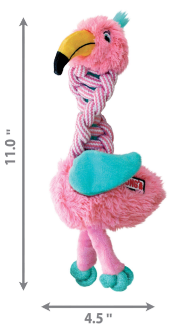 משחק לכלב בובת קונג חיות קשורות - Kong Knots Twist Plush Dog Toy M/L