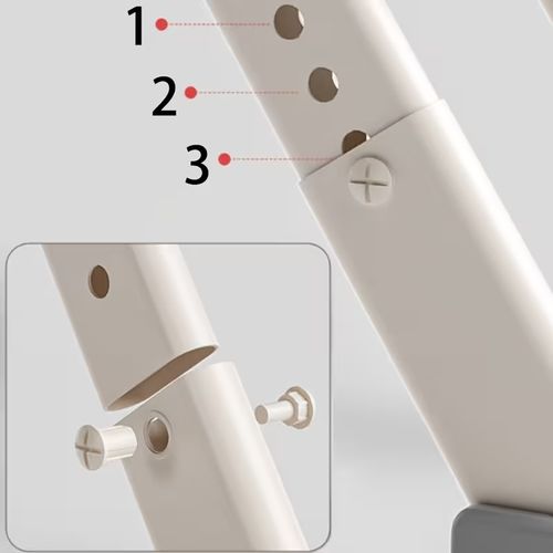 מושב אסלה ישבנון 2 ב-1 עם סולם וסיר גמילה עצמאי מתכוונן לילדים - אפור