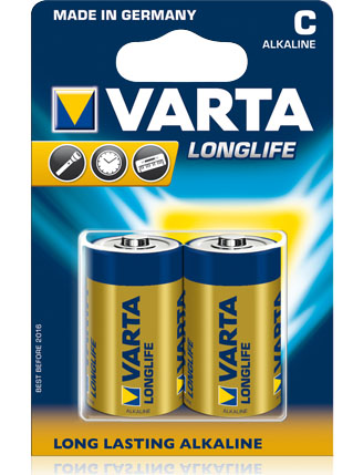 2 סוללות Varta C Longlife