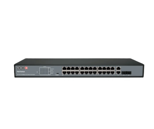 מתג | Provision 24 PORT | 100MB POE Switch 2XUplink | 1GB | 370W Total
