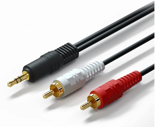 כבל אודיו 3.5mm to 2RCA אורך 2 מטר
