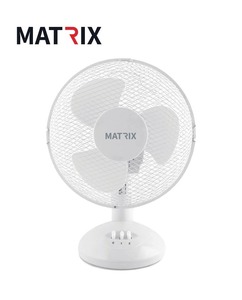 מאוורר 30W שולחן 9" לבן 3 להבים MATRIX