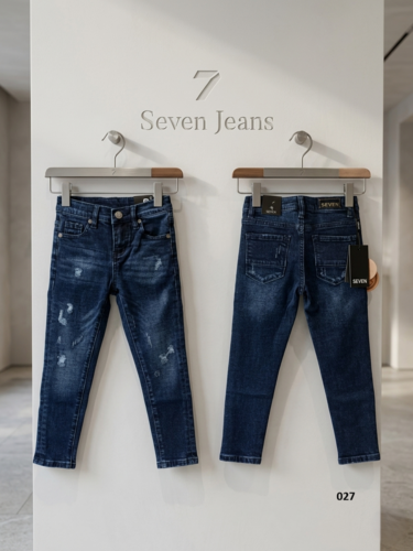 מכנסי ג'ינס SEVEN JEANS מקוריים לבנים - כחול כהה משופשף