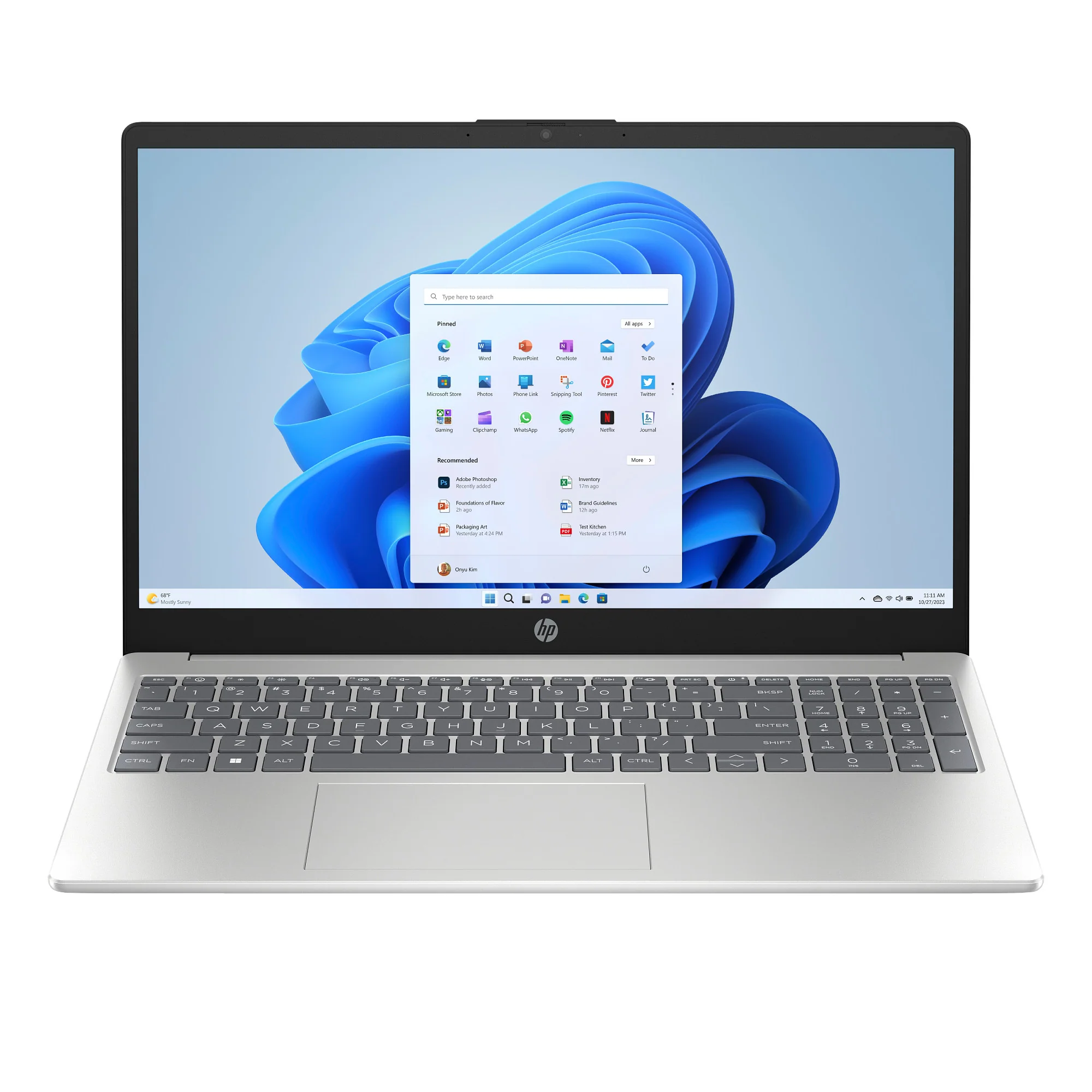 מחשב נייד HP Laptop 15-fd0018nj Core7-150U|24GB|1TB|15.6|W11|3Yrs