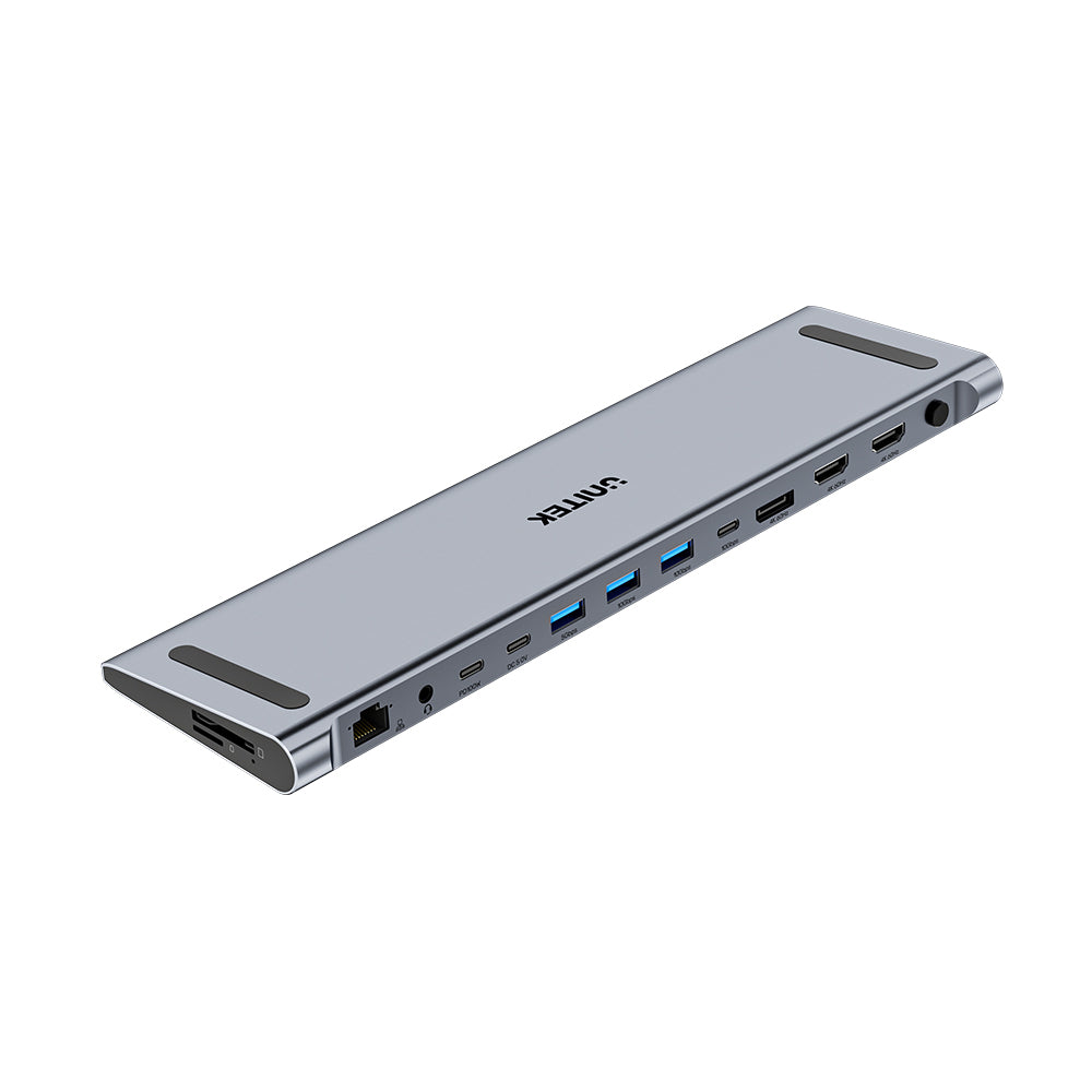 תחנת עגינה אוניברסלית Unitek uHUB15+ USB-C Triple 4K KVM Docking Station
