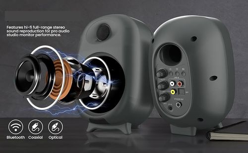 רמקולים באיכות סאונד גבוהה 80W למחשב או טלוויזיה Protec DM511