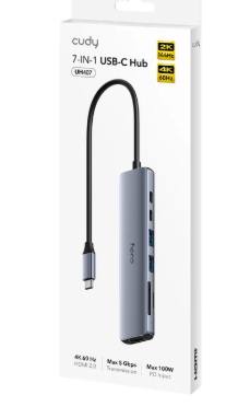 מולטי פורט CUDY 7-IN-1 USB-C Hub with 4K HDMI UH407 