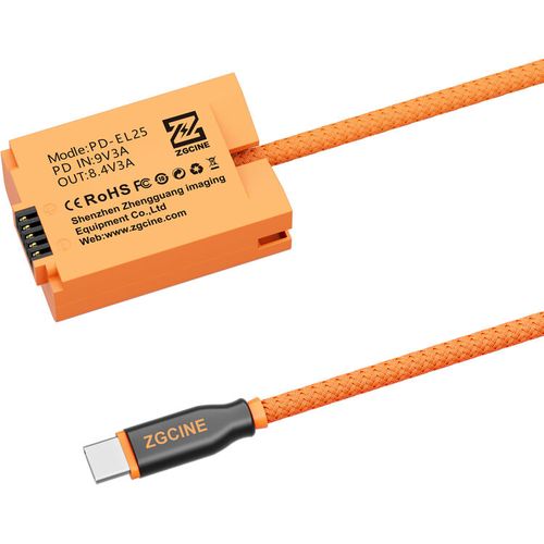 כבל סוללת דמה USB-C ל-ZGCINE Nikon EN-EL25