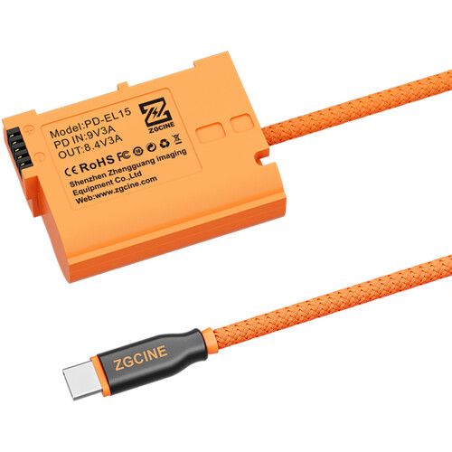 כבל סוללת דמה USB-C ל-ZGCINE Nikon EN-EL15