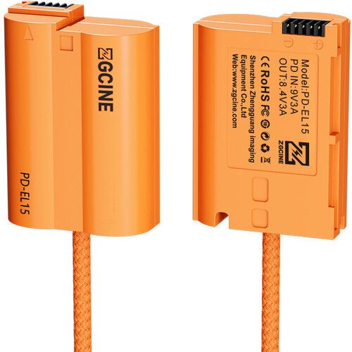 כבל סוללת דמה USB-C ל-ZGCINE Nikon EN-EL15