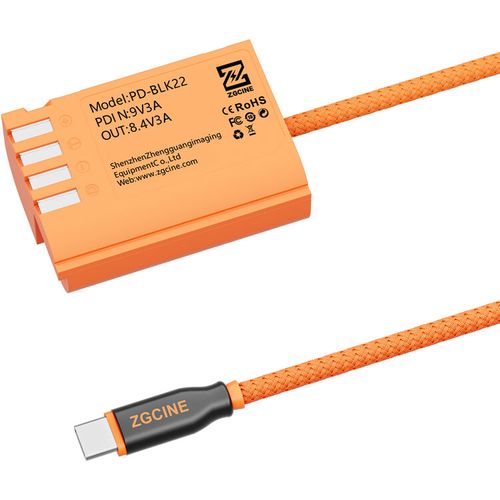 כבל סוללת דמה USB-C ל-ZGCINE Panasonic BLK22 