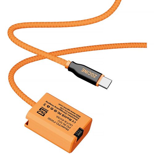 כבל סוללת דמה USB-C ל-ZGCINE Sony NP-FW50