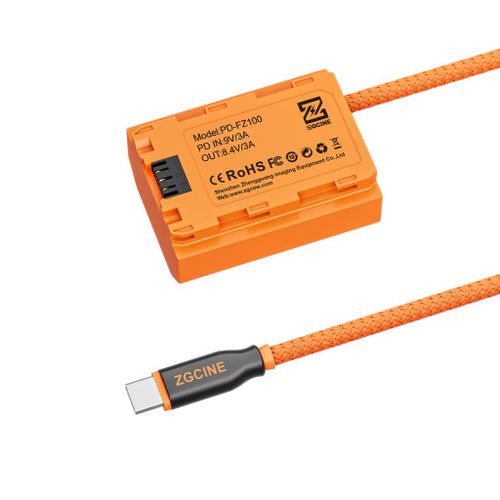 כבל סוללת דמה USB-C ל-ZGCINE Sony NP-FZ100