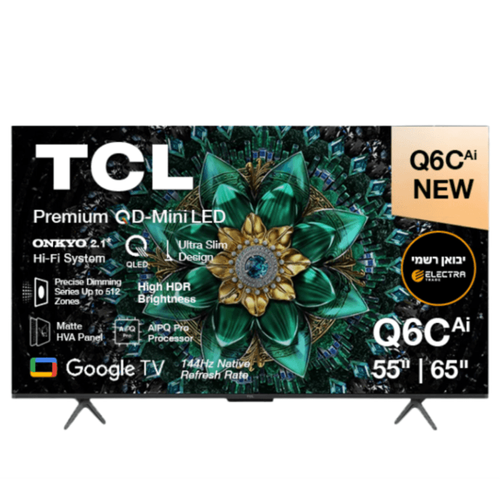 טלוויזיה ‏55 אינץ' ⁦TCL 65Q6C⁩