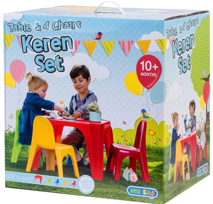 סט שולחן ילדים + 4 כסאות STARPLAST