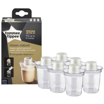 מיכלים לאחסון אבקת חלב 6 יחידות Tommee Tippee