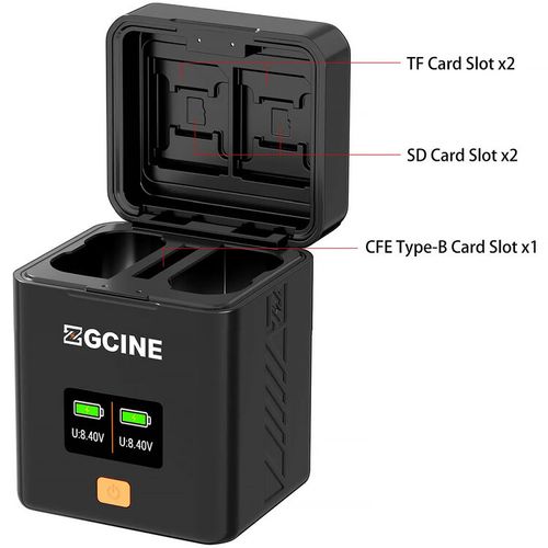 קייס טעינה לזוג סוללות ZGCINE Nikon EN-EL15