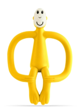 נשכן קופיף עם מברשת שיניים ראשונה צהוב Mathchstick Monkey