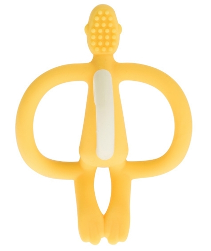 נשכן קופיף עם מברשת שיניים ראשונה צהוב Mathchstick Monkey