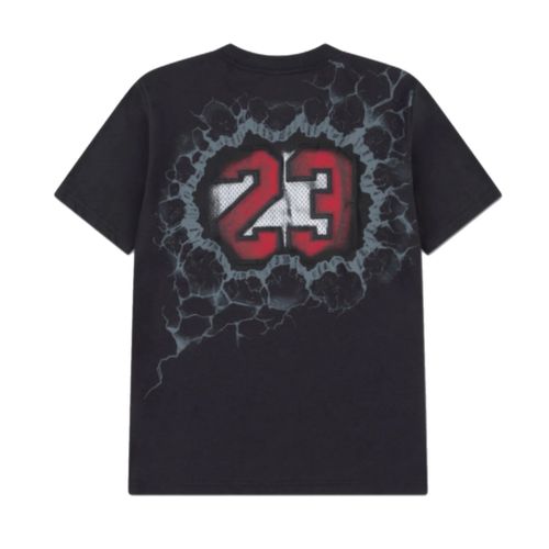 חולצה JORDAN מידות 4-16 לילדים בגוון שחור עם גרפיקת עשן