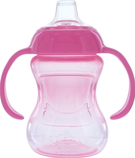 כוס מיני עם ידיות אחיזה ורוד Nuby