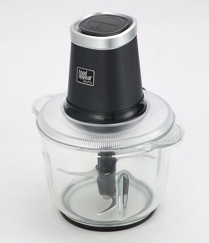 קוצץ ירקות חשמלי עוצמתי במיוחד 500W, מיכל זכוכית 2 ליטר | מבית Food appeal