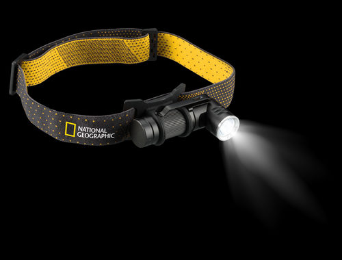 פנס LED Iluminos 450 עם מתקן ראש – 450 לומן National Geographic
