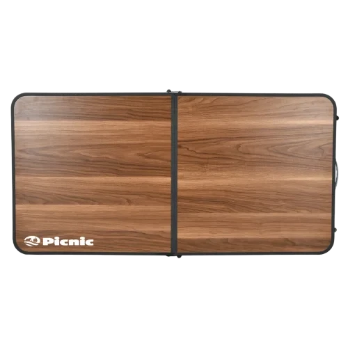שולחן פיקניק גדול מתקפל דמוי עץ | Woodlook Picnic Table