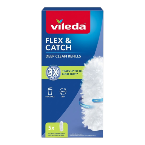 מארז 5 החלפות ללוכד אבק Vileda Flex & Catch