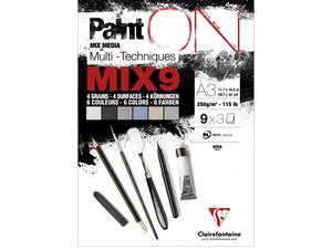 בלוק ציור A3 PaintON MIX פיינט-און 6 צבעים 27 דפים 