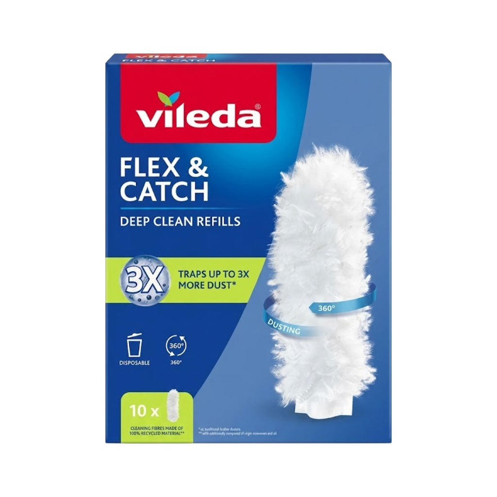 מארז 10 החלפות ללוכד אבק Vileda - Flex & Catch