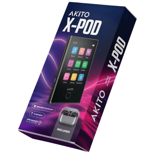 נגן AKITO X-POD MP3 אקיטו + אוזניות בלוטוס