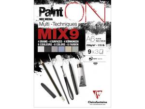 בלוק ציור בלוק ציור A6 PaintON MIX פיינט-און 6 צבע