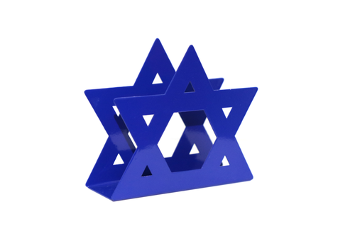 מתקן מתכת למפיות דגם 'חוגגים כחול לבן'