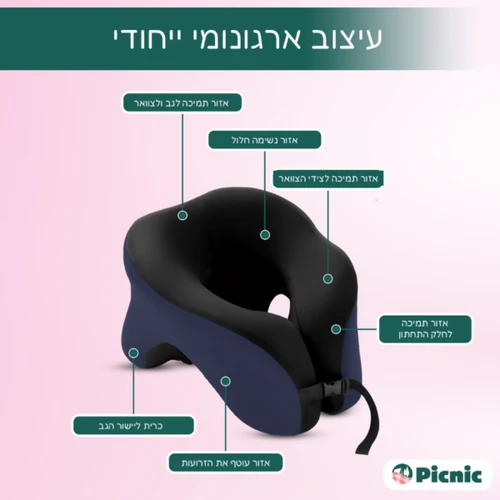 כרית טיסות ארגונומית | FlowRest