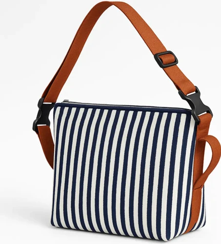 תיק תרמי יומיומי פסים כחול לבן | Everyday Tote