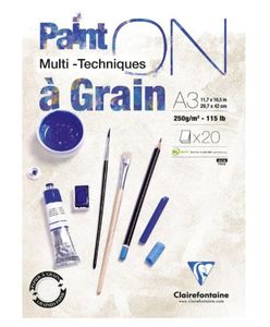 בלוק ציור רב תחומי מחוספס 20 דף 250 גר Painton Multi-Techniques A3
