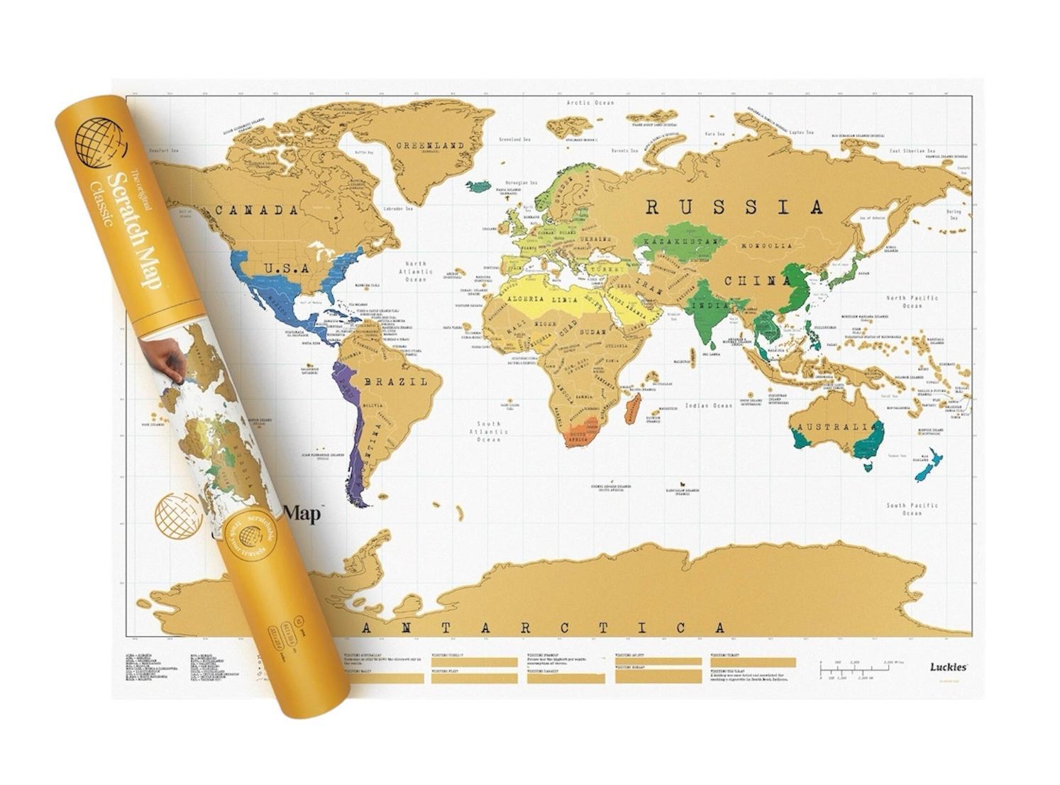 מפת גירוד - Travel Scratch Map