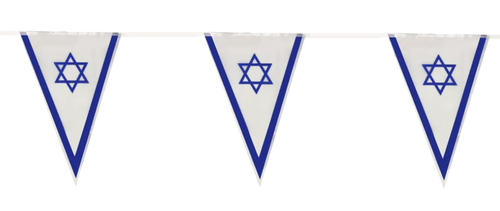 שרשרת 12 דגלי בד משולשים- 5.5 מטר
