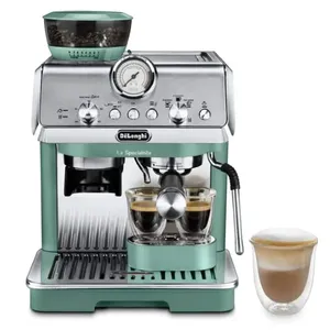 מכונת קפה ידנית Delonghi EC9155.GR כולל מקציף קיטור - צבע ירוק שנתיים אחריות ע"י היבואן הרשמי 