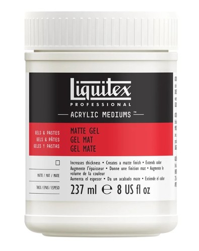 ג'ל מדיום מאט לצבעי אקריליק Professional Matte Gel ( נפח 237 מ