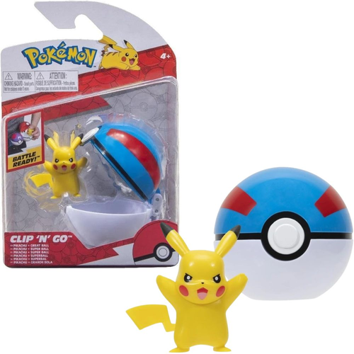 פוקימון פוכדור עם בובת דמות פיקצ'ו - Pikachu 