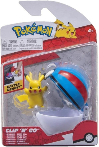 פוקימון פוכדור עם בובת דמות פיקצ'ו - Pikachu 