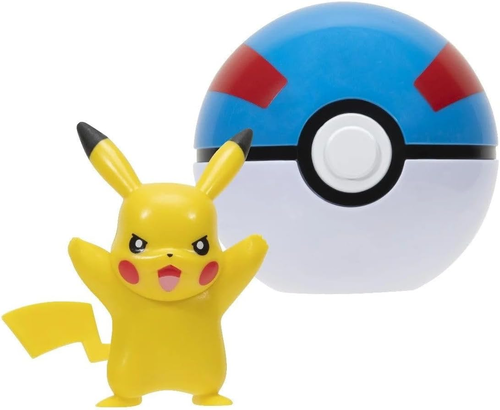 פוקימון פוכדור עם בובת דמות פיקצ'ו - Pikachu 