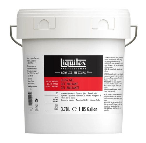 ג'ל מדיום מבריק לצבעי אקריליק Professional Gloss Gel ( נפח 3.78 ליטר)