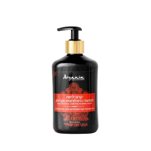Argania Hyaluronic Acid & Keratin Hair Moisturizing Cream 400ML ארגאניה קרם לחות חומצה היאלורונית וקרטין