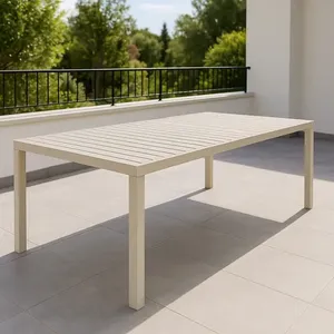 שולחן אלומניום נפתח 160/240 דגם סיאול שמפניה PLAYA