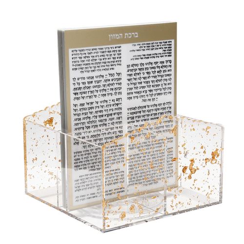 סכומון שולחן אקריליק חתיכות זהב עם 6 ברכונים