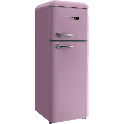 מקרר מקפיא עליון רטרו 208 ליטר Electra ELR210P - גימור ורוד אחריות ע