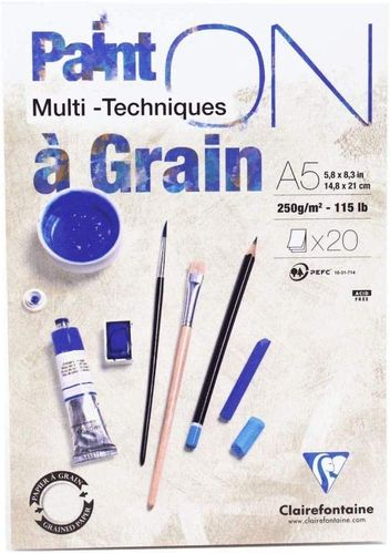 בלוק ציור רב תחומי מחוספס 20 דף 250 גר Painton Multi-Techniques A5